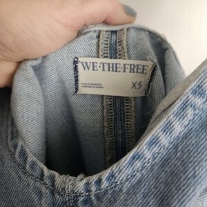 Free People Light Blue Denim Overalls